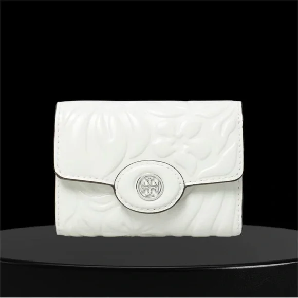 Tory Burch White Embossed Wallet - Picture 3 of 9